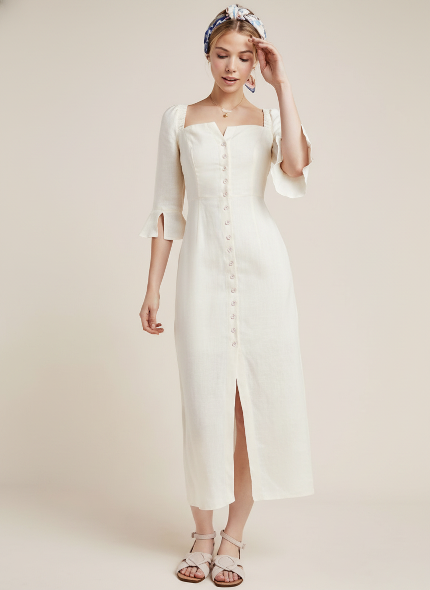 The Lady Dress With Front Split