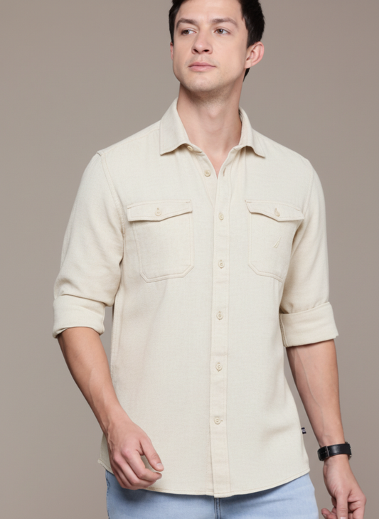 Buttoned Shirt With Chest Pockets — Sūt Bespoke