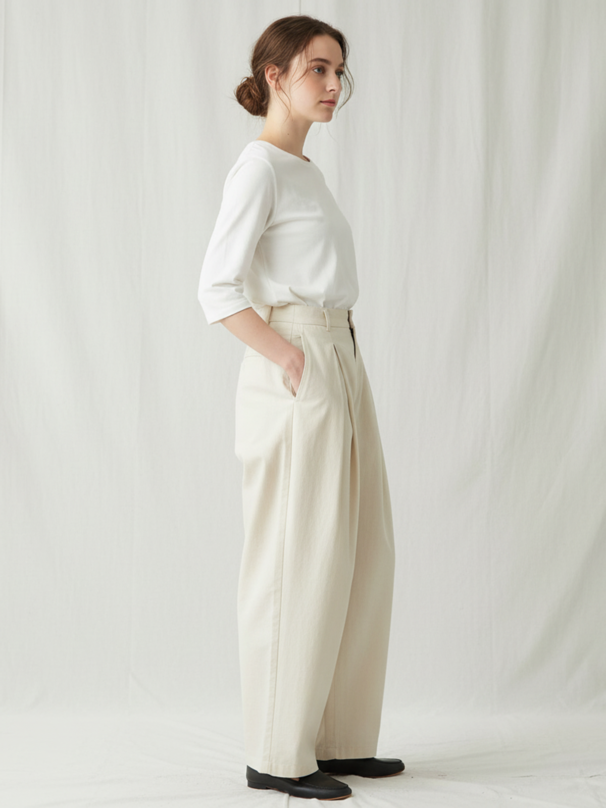 Pantalones unisex de pliegues