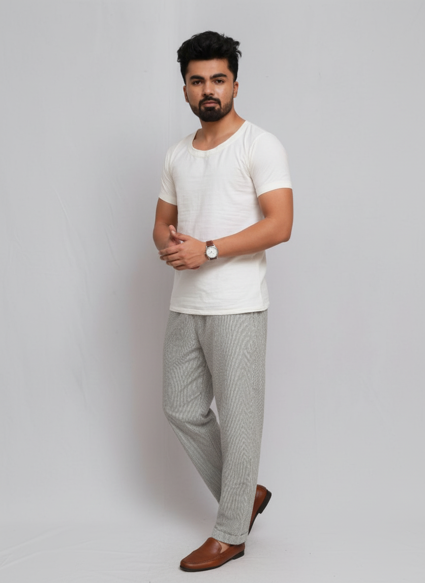 Woven Collared T-Shirt