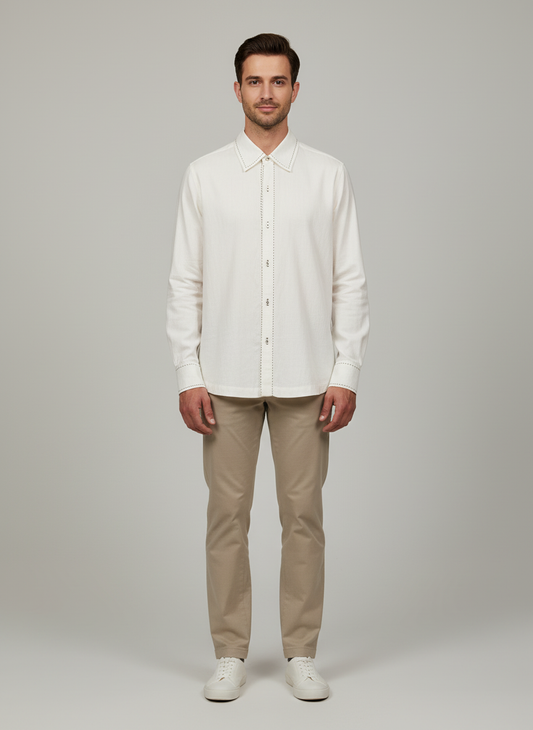 Kantha Embroidery Shirt — Sūt Bespoke