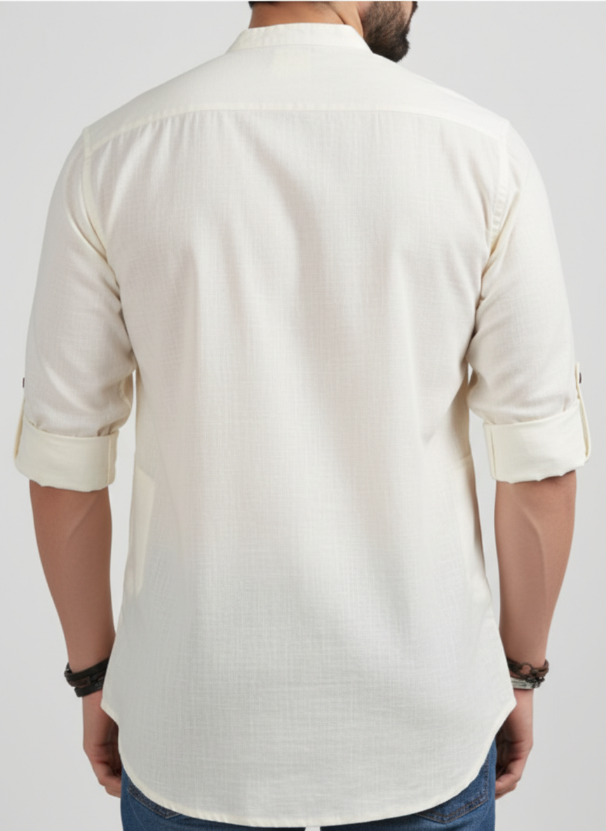 Camisa Casual con Cuello de Botones