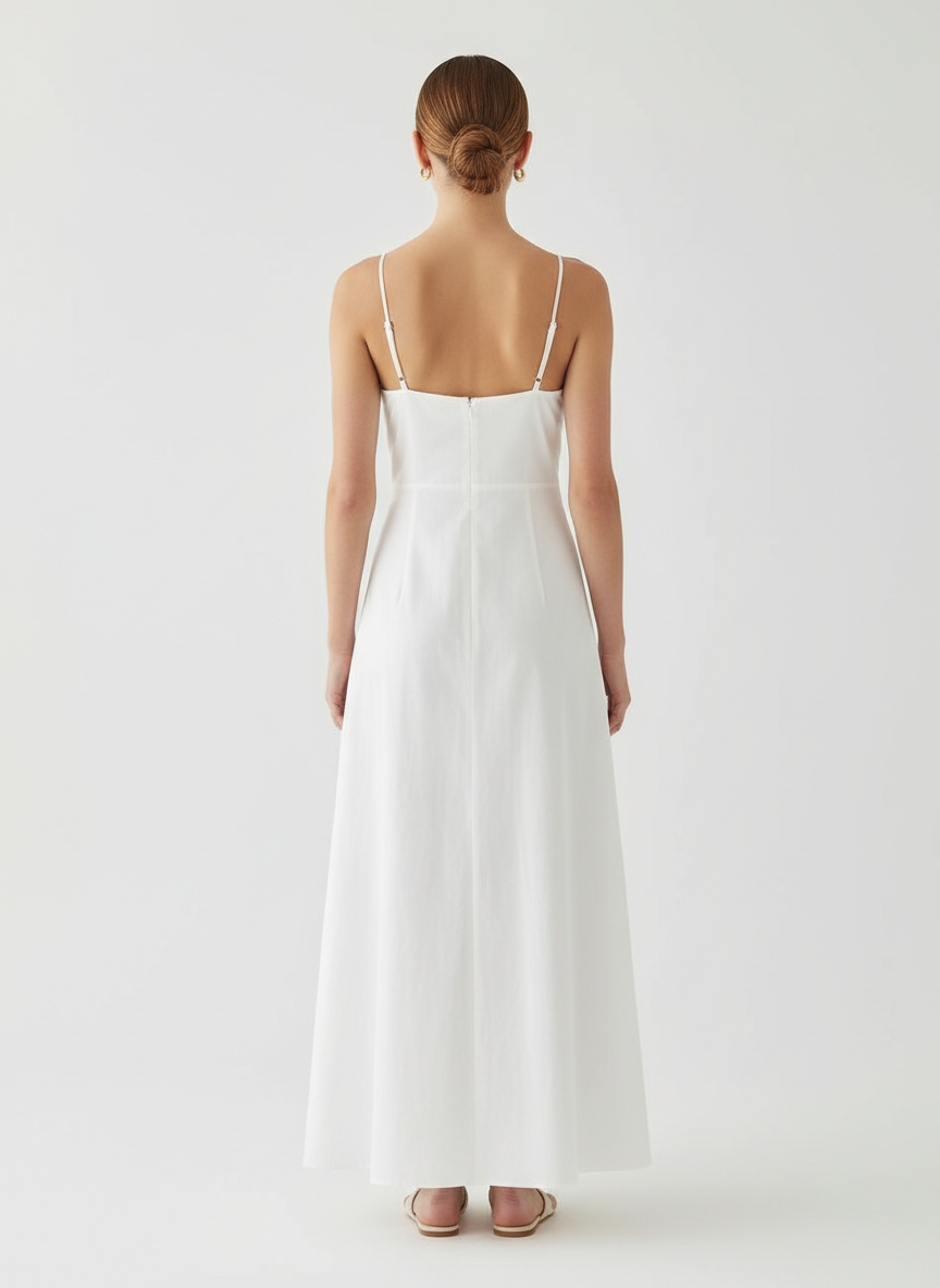 Vestido con escote en V pronunciado