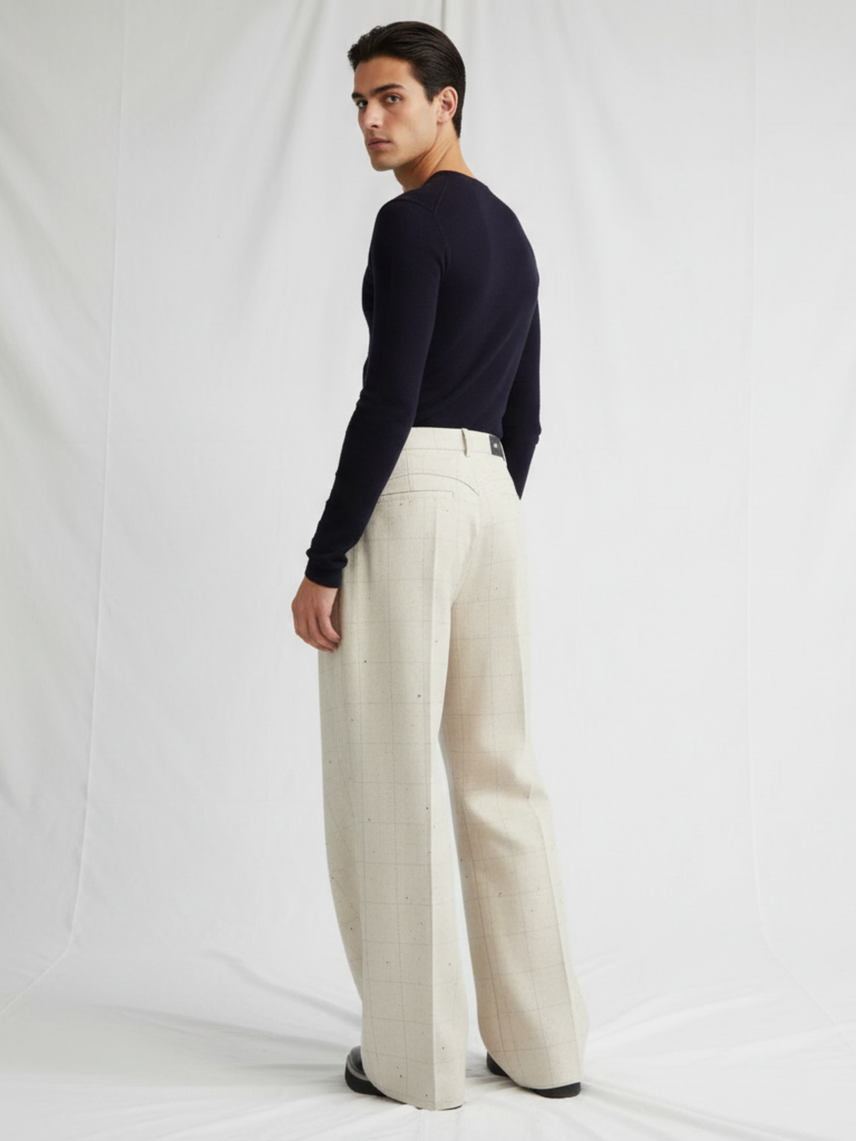 Pantalones unisex de pliegues