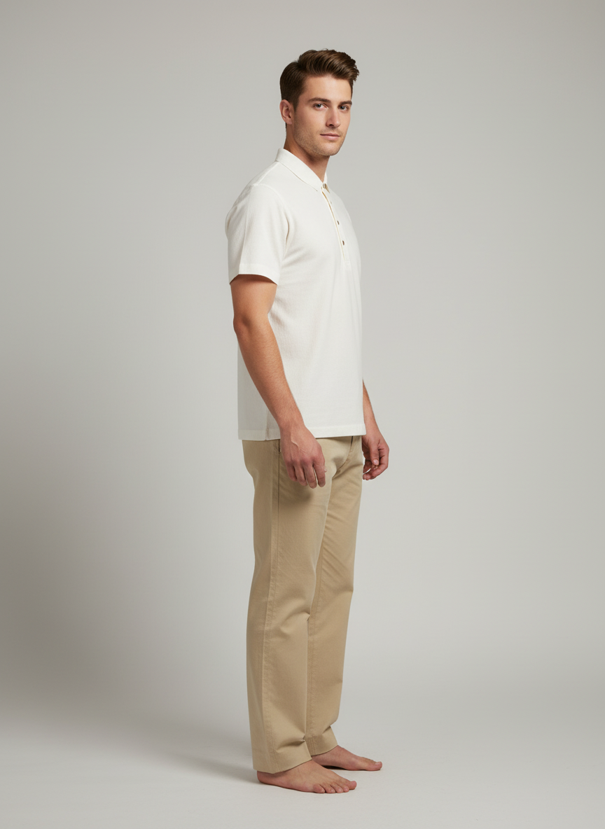 Polo con cuello y tapeta popover