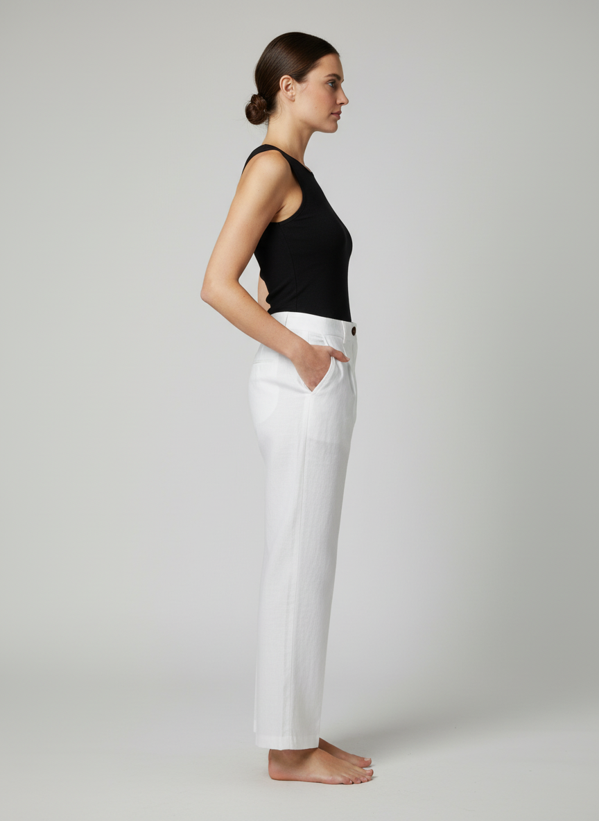 Pantalón recto de corte sastre
